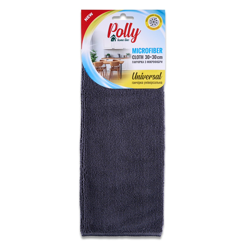 Ганчірка з мікрофібри Polly 30*30см сіра Львів - фото 1