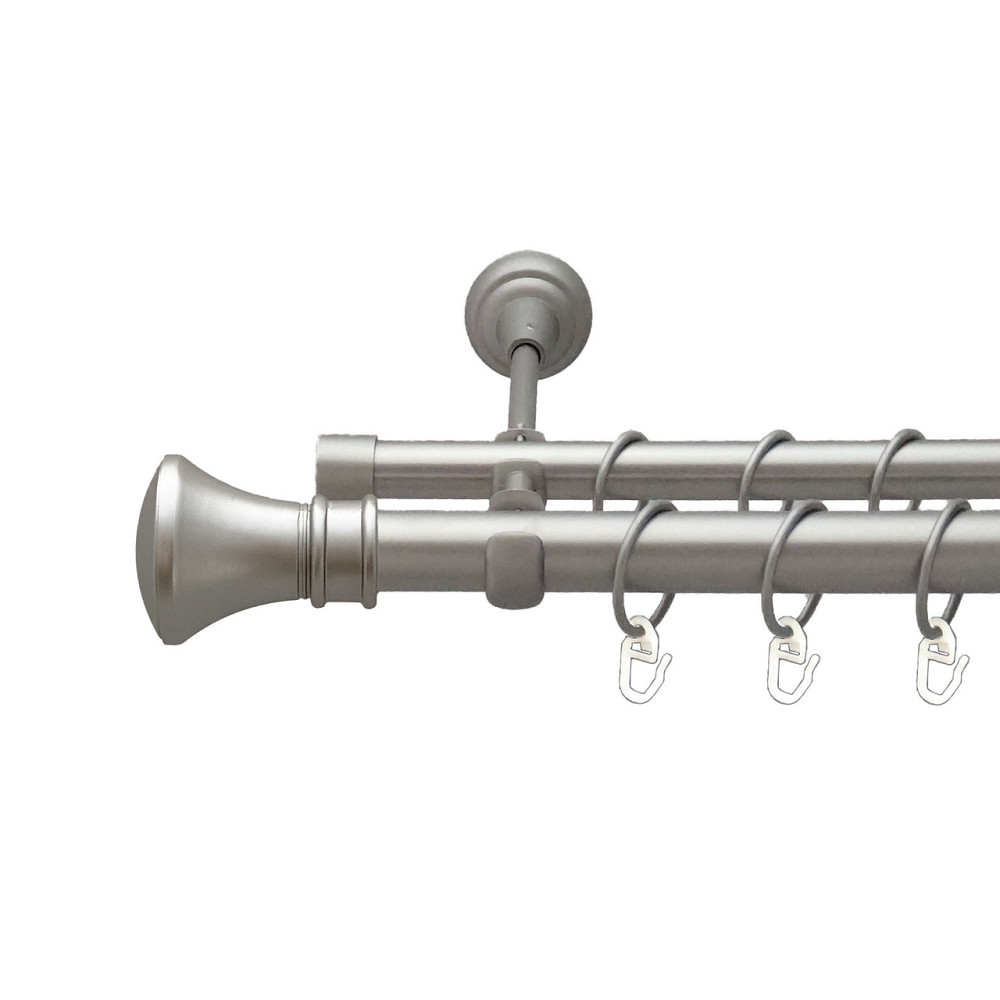 Карниз Orvit Люксор металевий дворядний відкритий Сатин 25\19 мм 200 см (00-00011104) Львов - изображение 1