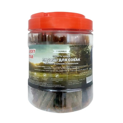 Лакомство для собак Lucky Star Соломка из утиного вяленого мяса в тубе ≈11 см 500 г (4820144302367) Винница - изображение 2