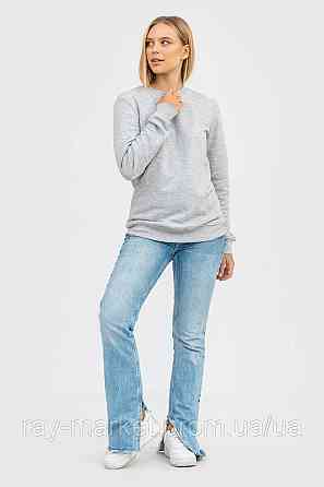 Свитшот базовый утепленный Ray Basic женский серый меланж (U0301W-Grey Heather) S Киев