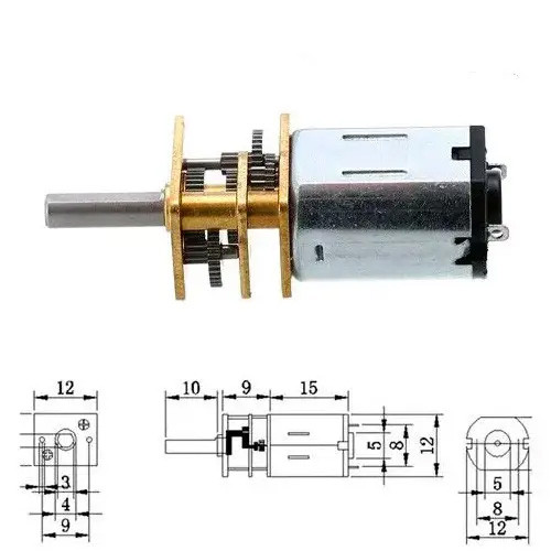 Мотор редуктор микро моторчик 12GAN20 60 об/мин 12В Вінниця - фото 1