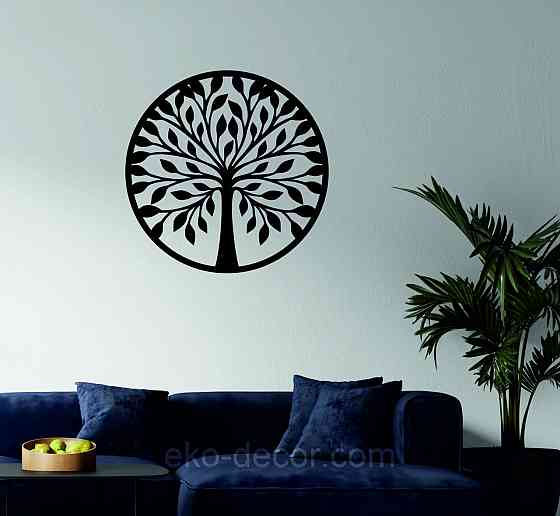 Декоративное настенное 3D Панно «Дерево в кругу» Декор на стену с объемом Киев