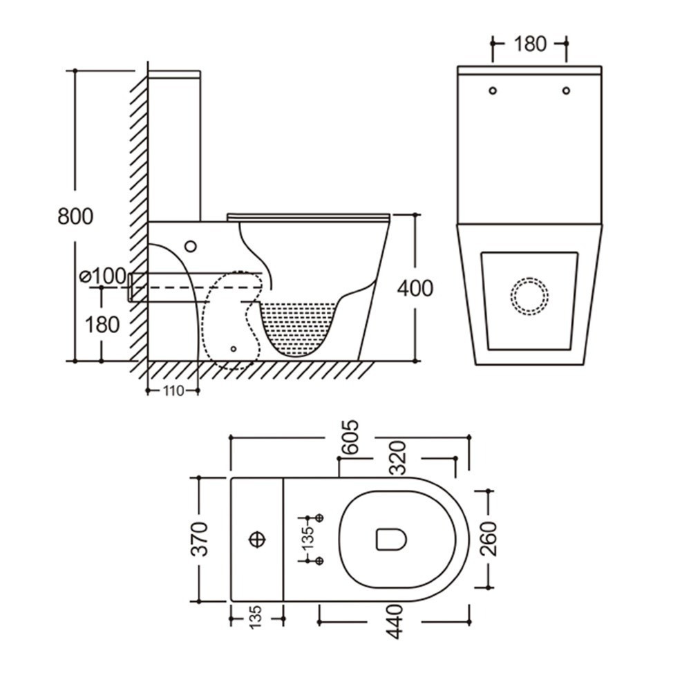 Унітаз-компакт Mixxus BEVEL-0405-R 605х370х800mm, система змиву RIMLESS   ( MI6728 ) 32377 Харків - фото 4