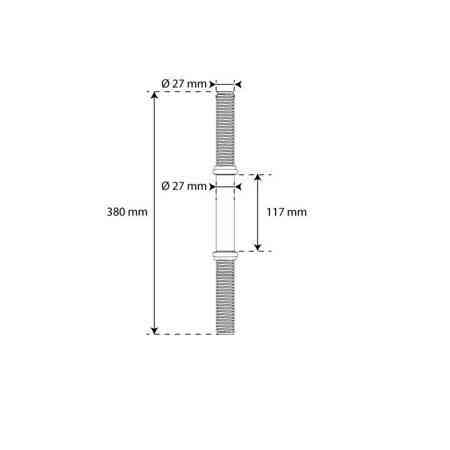 Гриф гантельний хромований K-SPORT 38 см Київ