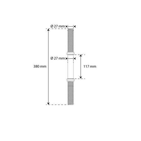 Гриф гантельний хромований K-SPORT 38 см Київ - фото 3