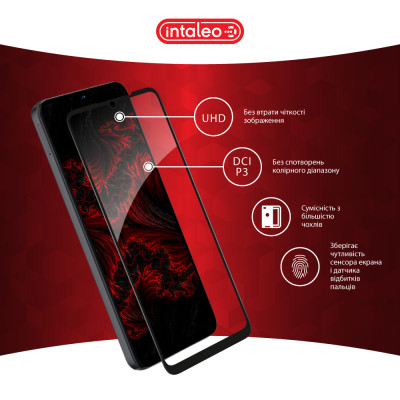 Стекло защитное Intaleo Full Glue ZTE Blade A55 Black (1283126598746) Винница - изображение 4