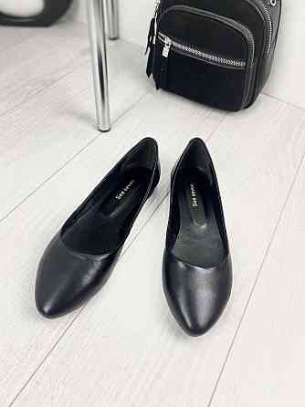 Балетки жіночі SEE SEVEN чорні натуральна шкіра 37 (3841) Коломыя