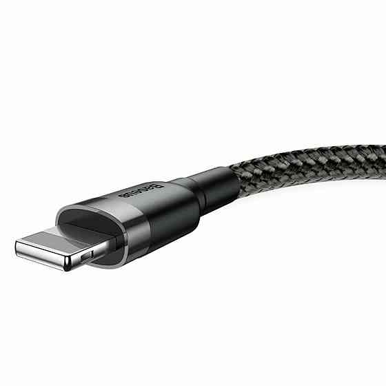 Кабель Baseus Cafule Cable USB For Lightning 2.4A 0.5m Gray+Black Киев