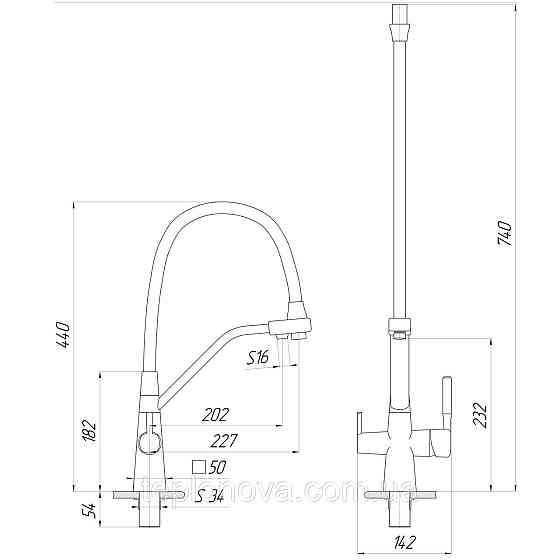Смеситель для кухни под осмос Globus Lux GLLR-0700-L-10-01 Черновцы