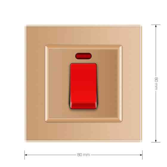 Майстер вимикач 20 ампер Livolo золотий (VL-C7KMKV20A-2AP) Коломыя