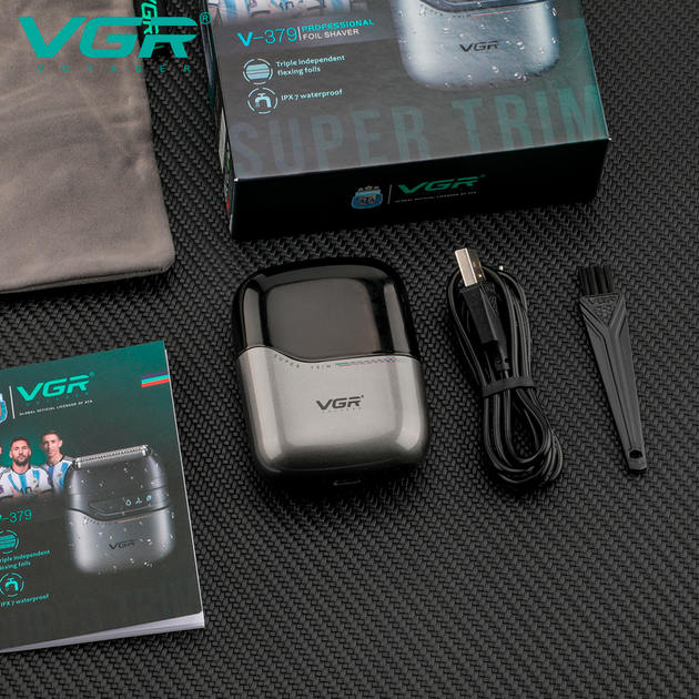 Электробритва VGR V 379 шейвер, двойное лезвие, триммер, водонепроницаемая IPX7 (10) Одесса - изображение 3