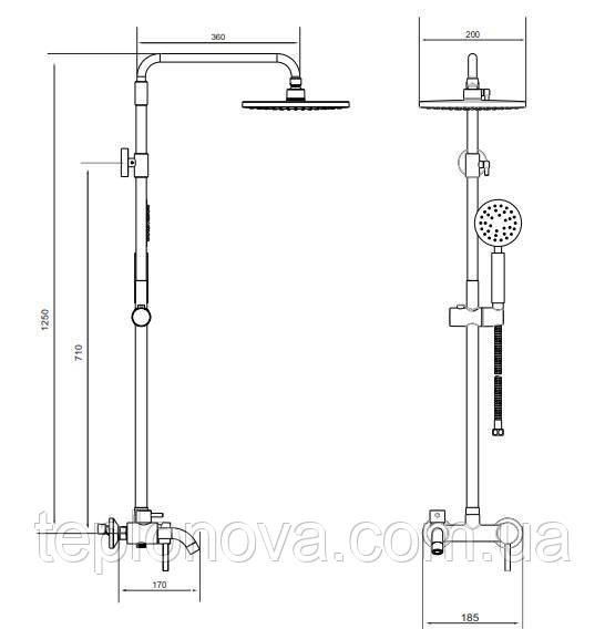 Душевая система VENTA VS603LS Черновцы - изображение 2