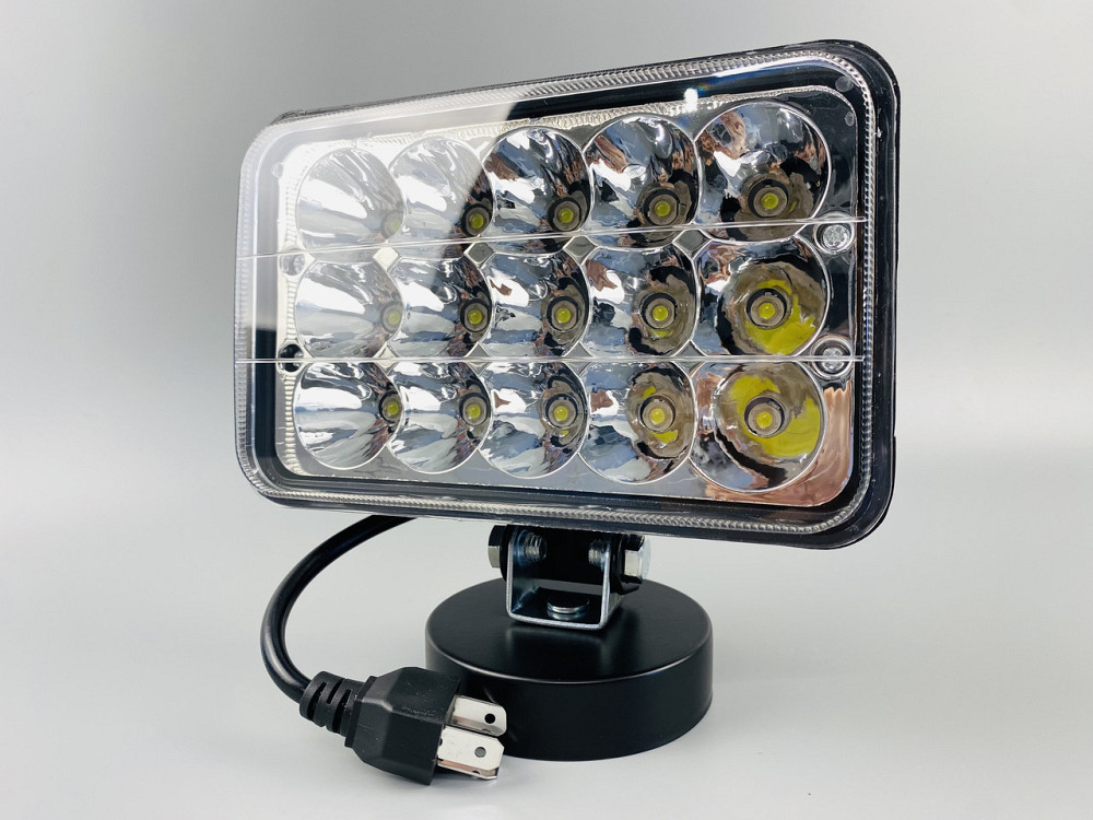 Фара LED прямокутна 45W, 15 ламп, дальній і ближній промінь 10/30V 6000K товщина: 80 мм Мукачево - фото 10