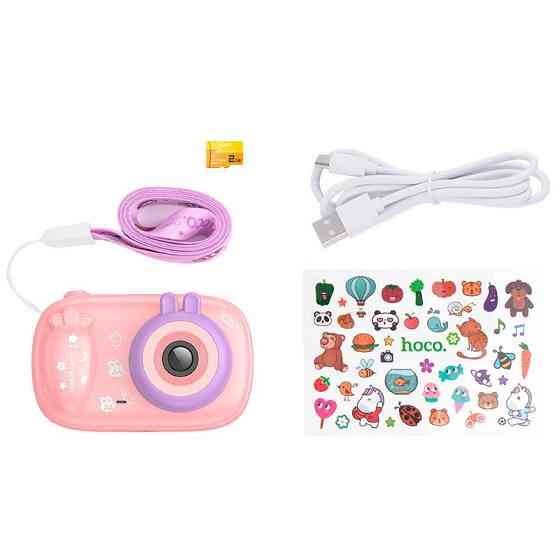 Фотовідеокамера дитяча цифрова HOCO DV205, рожева Вінниця