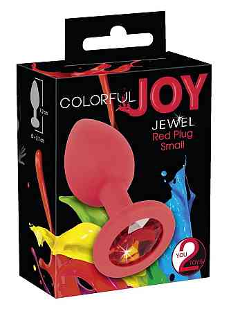 Анальна пробка — Colorful Joy Jewel Red Plug Small Sex Aura Київ