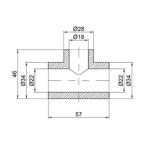 Тройник PPR Thermo Alliance 25х20х25 Київ