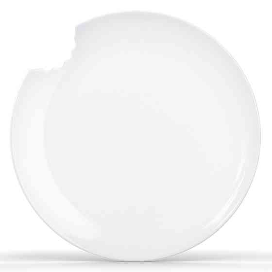 Набір надкуслених десертних тарілок Tassen 2 штуки (20 см) порцеляна Білий Вінниця