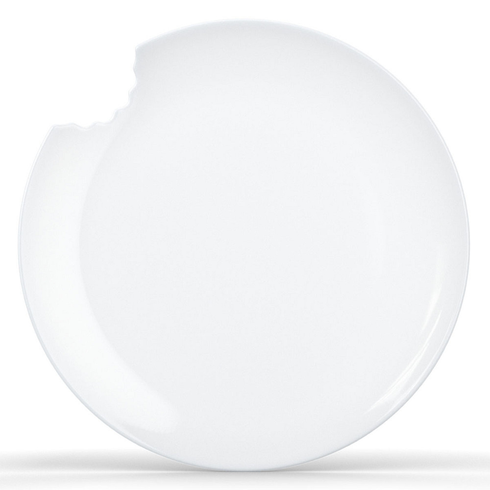Набір надкуслених десертних тарілок Tassen 2 штуки (20 см) порцеляна Білий Вінниця - фото 2