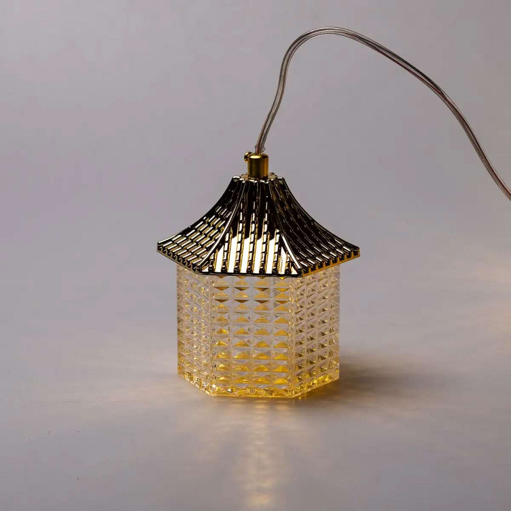 Garlando Гірлянда штора з фігурками Ліхтар 3 метри 6 ламп тепле жовте світло 6L3MLIG Київ - фото 5