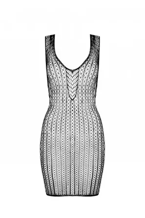Мінісукня з вертикальним візерунком Passion BS097 One Size, white, плетіння з боків Львів