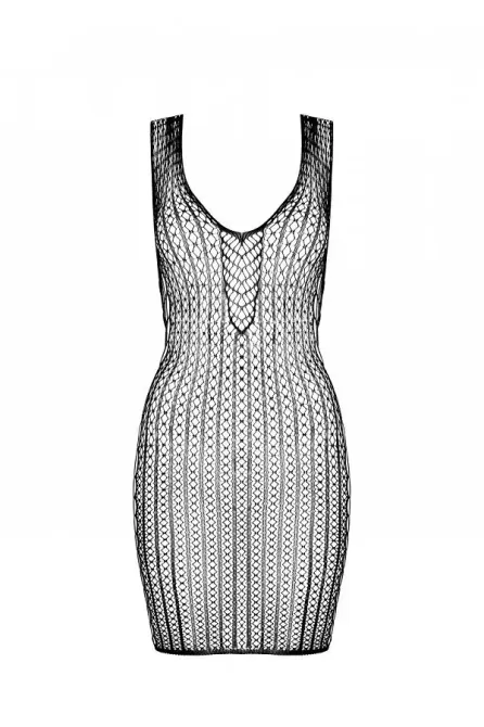 Мінісукня з вертикальним візерунком Passion BS097 One Size, white, плетіння з боків Львів - фото 3