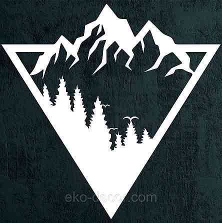 Декоративное настенное Панно «Гора»  Декор на стену 70*70 см, Белый Киев