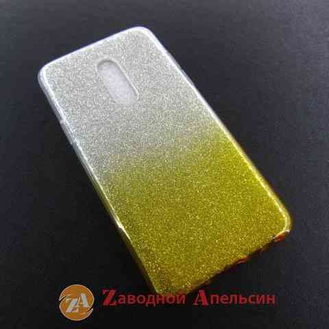 Meizu 15 чехол блестки двухцветный gold Одесса