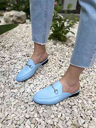 Olli Шльопанці жіночі OLLI Л-1-10152 блакитні (літо, шкіра натуральна) (4550) Коломыя