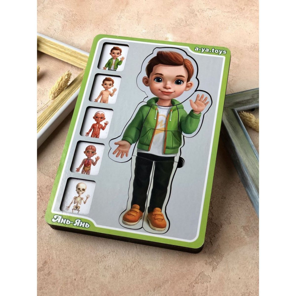 Деревянный пазл-вкладыш 