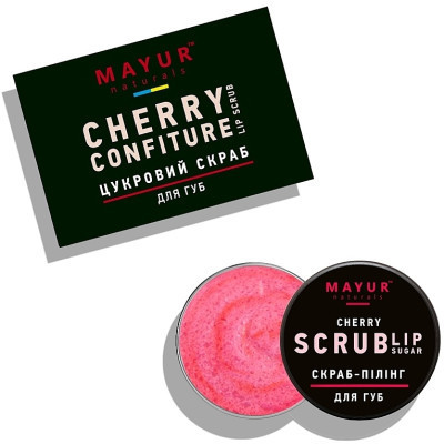 Скраб для губ Mayur Cherry Lip Sugar Scrub Вишневий конфітюр 15 г (4820230953244) Вінниця - фото 2