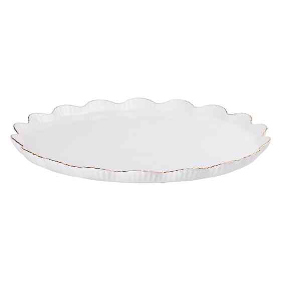 Чайний набір на 6 персон, із заварювальним чайником і підставкою, білий HP-15-4 Коломия