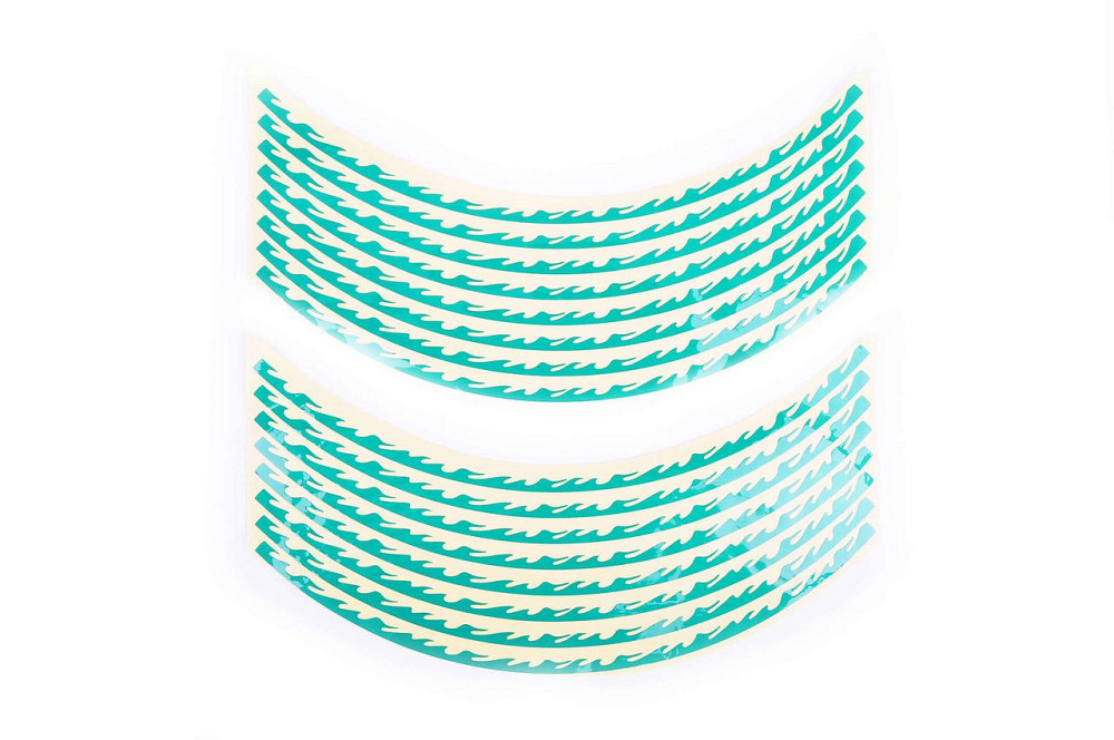 Наклейка на колесо 17 декор (16шт, зелена) (#6065) Мукачево - фото 1