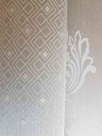 Текстильні шпалери на флізеліновій основі Cador Rasch Textil 086583 бежеві молочні ромби геометрія абстракція Київ