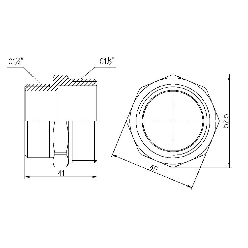 Ніпель редукційний Thermo Alliance Forte 1 1/2"х11/4" SF3594032 Київ - фото 6