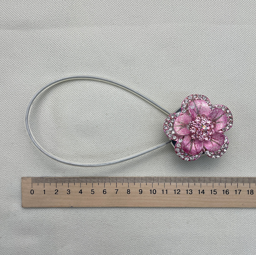 Магніти для штор та гардин "Flowers" набір 2 шт Рожевий (81-184) Київ - фото 7