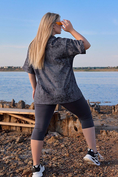 Базова футболка тай-дай "Simple" (Турція) оптом | Батал Київ - фото 7