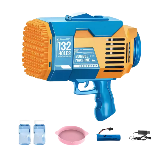Пистолет для мыльных пузырей, генератор мыльных пузырей на аккумуляторе, мыльные пузыри для детей, синий Каменец-Подольский