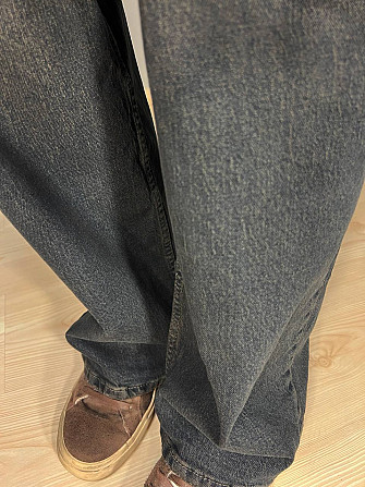 Джинси жіночі I8 55516 палаццо Baggy Straight fit рівні від стегна, синій з коричневим, 27, 27, 73 с Одеса - фото 4