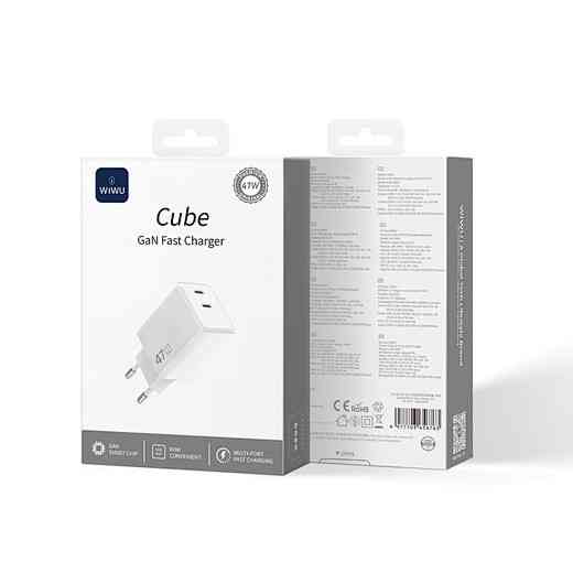 Мережевий зарядний пристрій WIWU Cube 67W 2C+A GaN Fast Charger Wi-G026 EU White Одеса