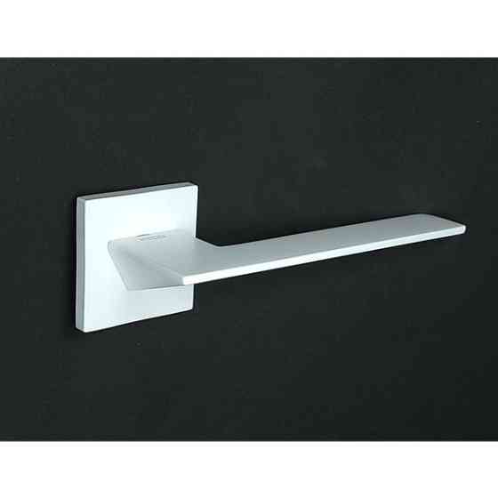 Ручка для дверей квадратной розетке Кедр Ультра 21.175 белый матовый Киев