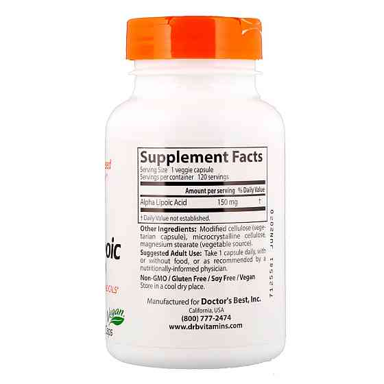 Alpha-Lipoic Acid, 150 mg, 120 Veggie Capsules Луцьк