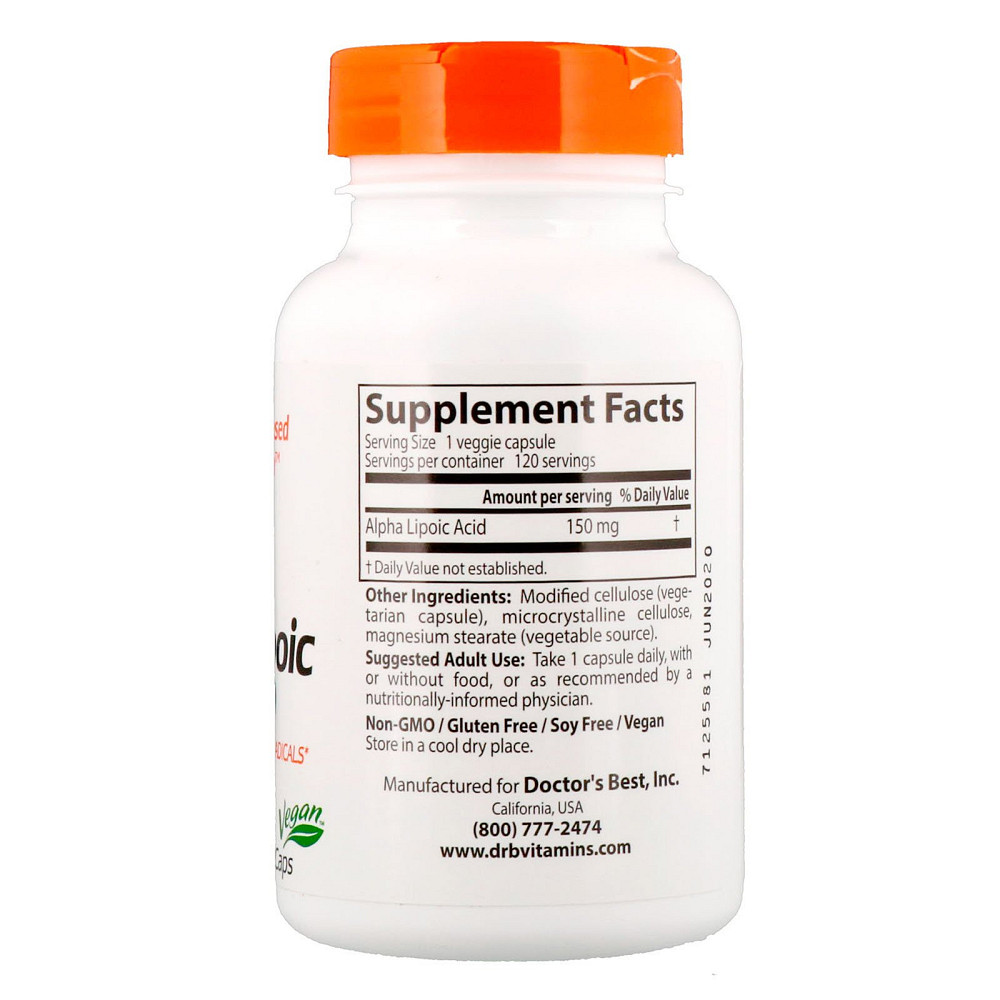 Alpha-Lipoic Acid, 150 mg, 120 Veggie Capsules Луцьк - фото 2