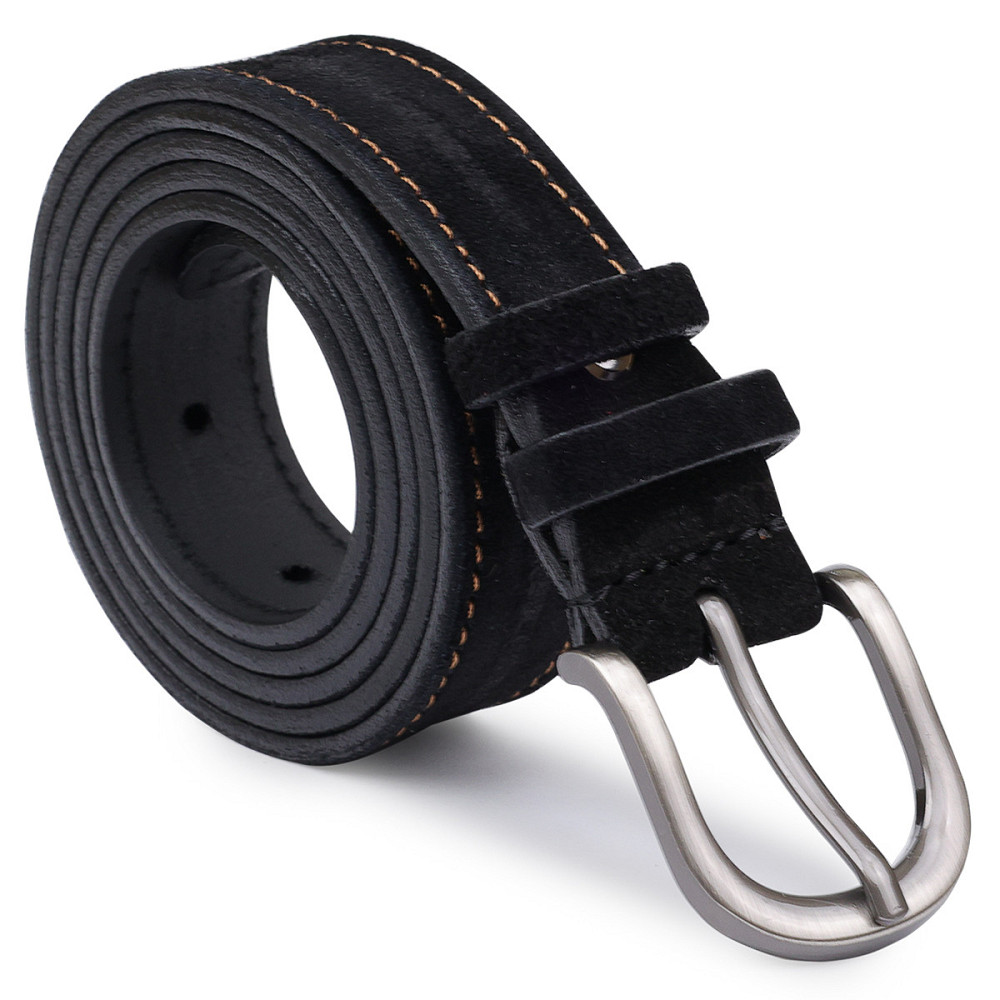 Замшевый женский ремень Vintage 20790 Черный Киев - изображение 2