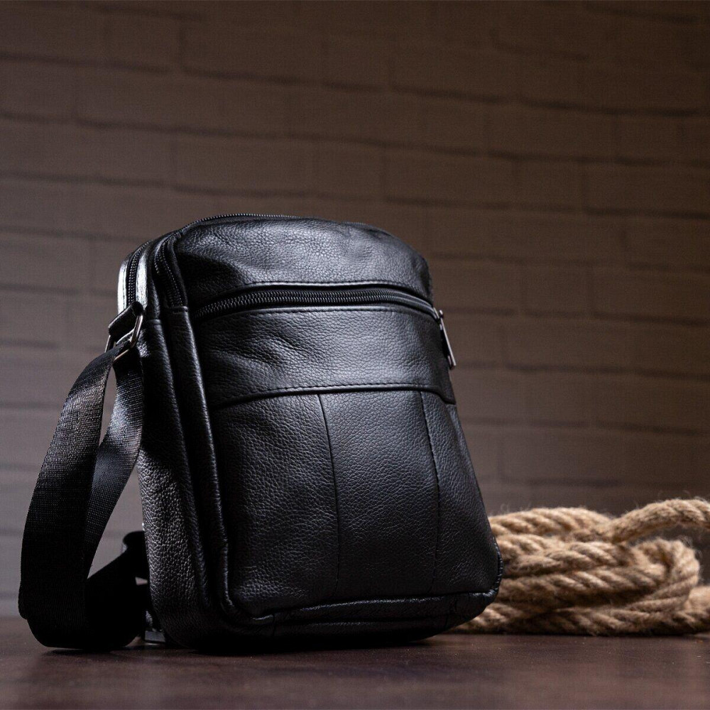 Сумка чоловіча флотар Vintage 14720 Чорна Київ - фото 5