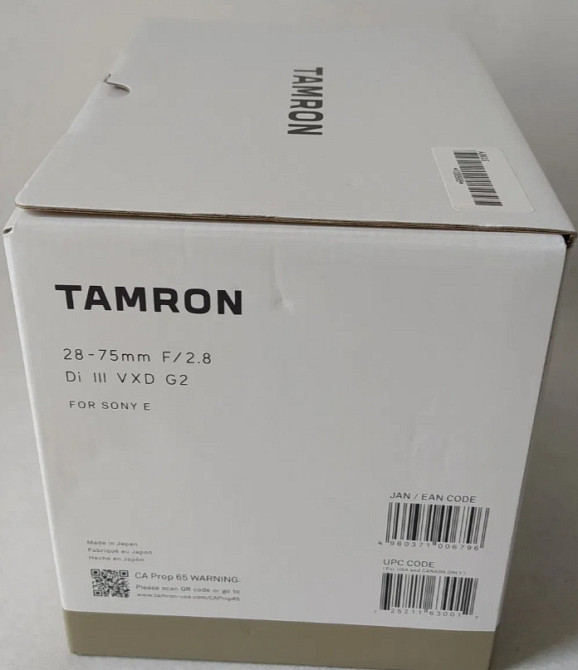 Объектив: Tamron 28-75mm.F/2.8 Di III VXD G2 Sony -E.Новий обєктив. Киев - изображение 2