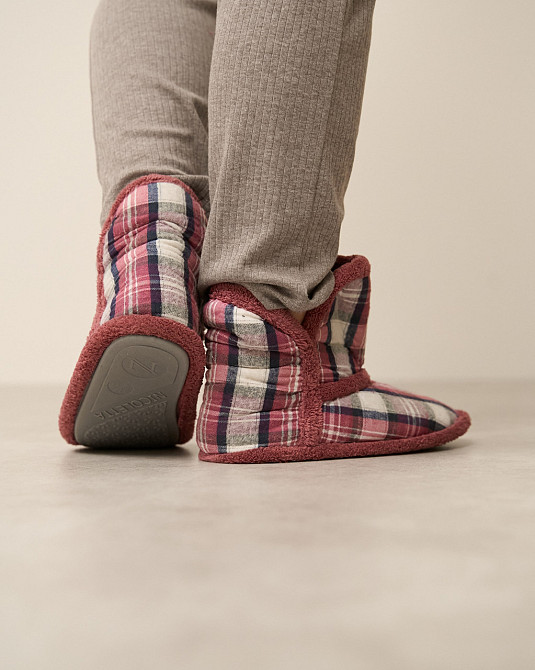 Женские Сапожки для дома в клеточку - Бордовый Nicoletta 304-4 37-38 Киев - изображение 5