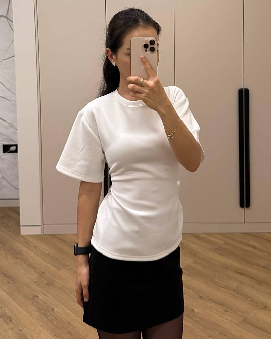 Жіноча базова повсякденна футболка з імітацією корсета Білий Одеса - фото 1