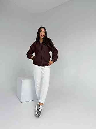 Жіноча тепла флісова кофта на змійці щільний двосторонній фліс Шоколад, 42/44 Одеса