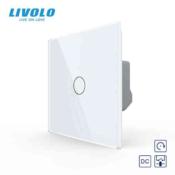 LIVOLO Сенсорна кнопка 1 сенсор 12/24V Livolo білий скло (VL-C701CH-11) Коломыя