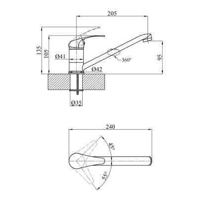 Змішувач Agua Leon-C030 (CV012078) Вінниця
